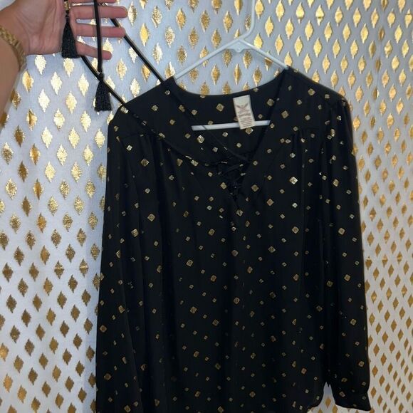 Faded glory flows blouse tunic top size L - Picture 2 of 4